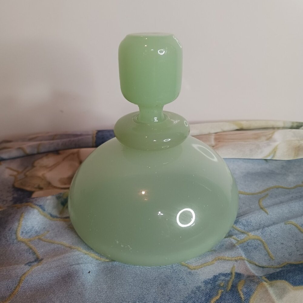 Murano Archimede Jade Green Seguso Glass Perfume Bottle